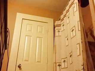Boy spies on his aunt in the bathroom
